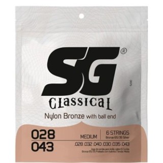 Corda SG 028 Nylon Bronze 65/35 com Bolinha para Violão em Oferta na Shopee