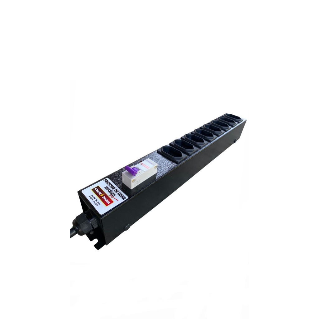 Filtro De Linha Regua 8 Tomadas 20a Disjuntor Metal Cvam