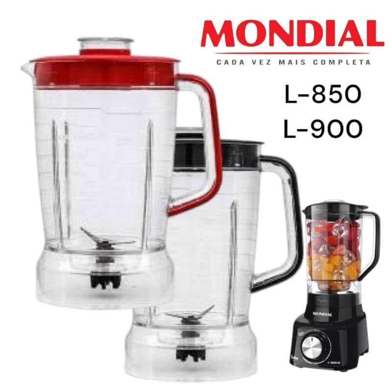 Copo Liquidificador Mondial L-850 L 850 L-900w l900 Jarra L850 Compatível Alta Qualidade Envio Rápido