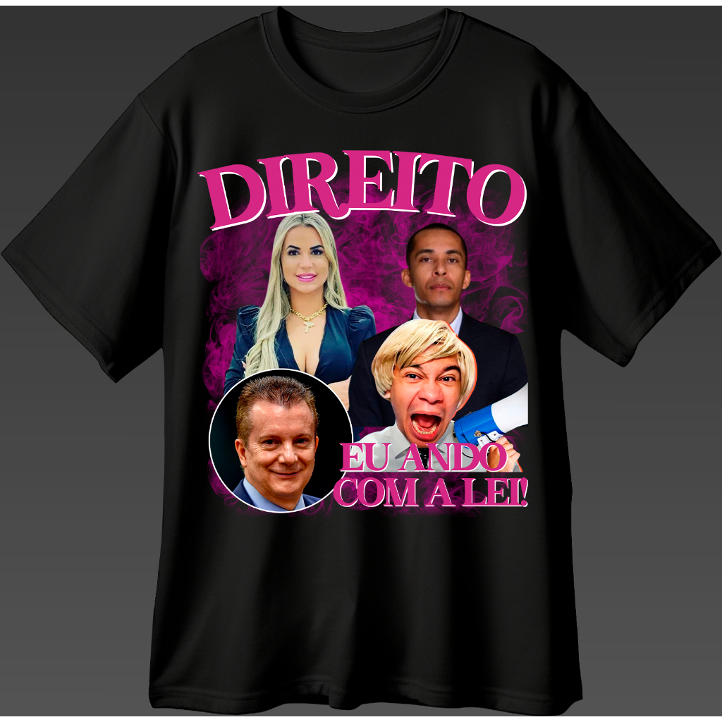 Camisa Camiseta Direito Eu Ando Com A Lei Novo