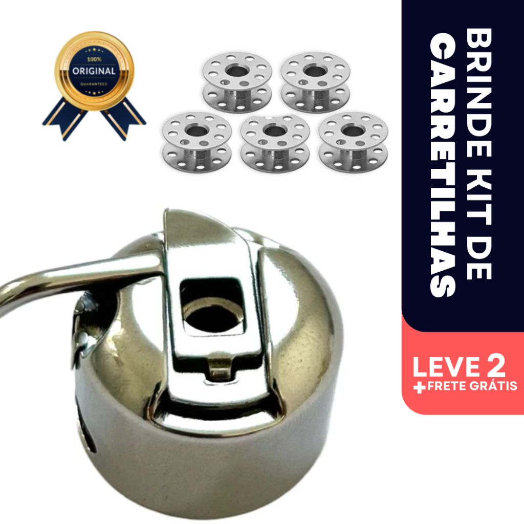 Caixa Bobina Singer Doméstica 15c 1588 + 5 bobinas em Oferta na Shopee