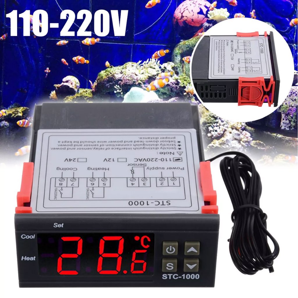 Controlador Temperatura Digital Termostato para geladeira freezer cervejeira estufa chocadeira 110/220v Stc-1000 em Oferta na Shopee