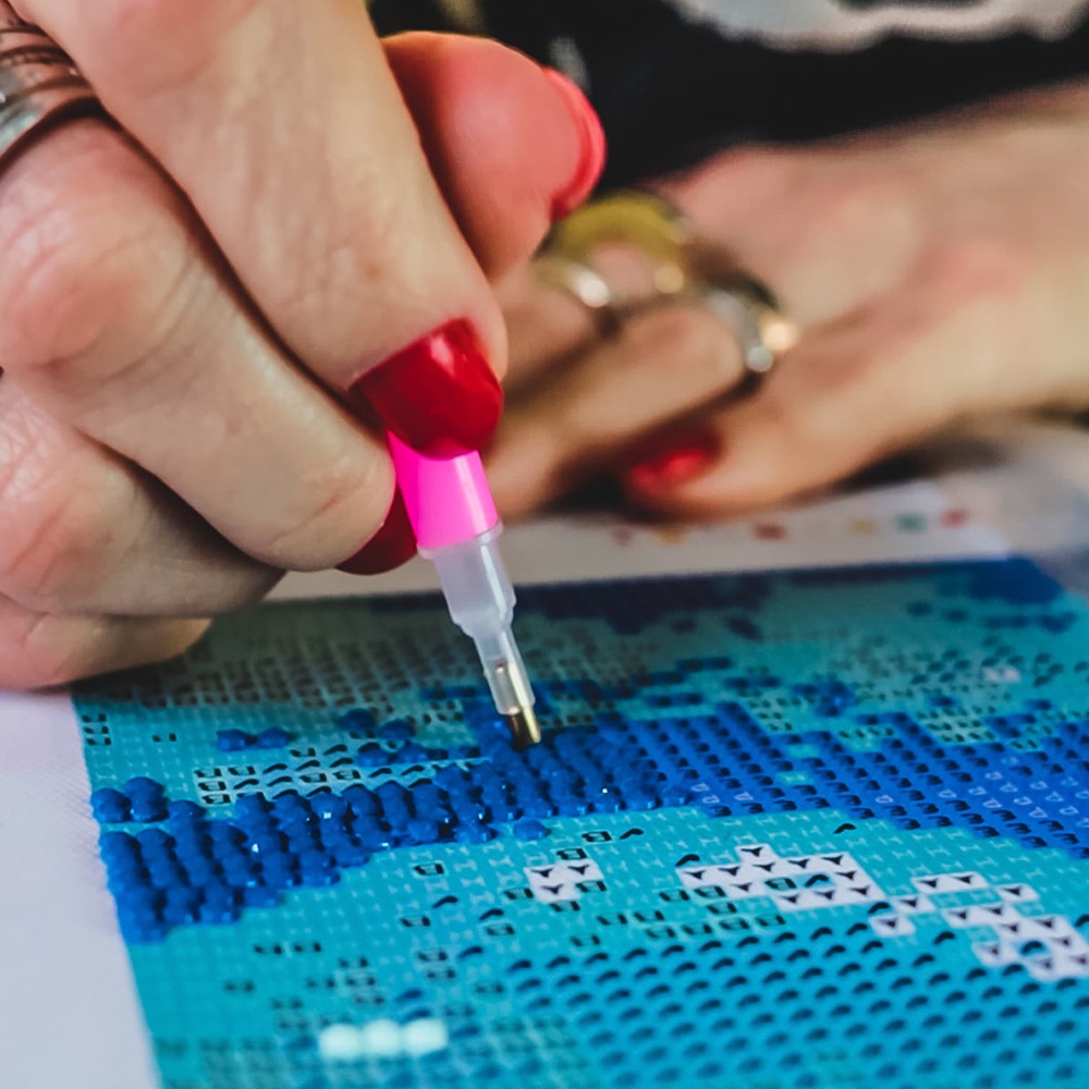 Kit de Pintura com Diamantes DIY 27x27cm - Várias Cores Disponíveis Perfeito para Decoração de Casa e Presentes