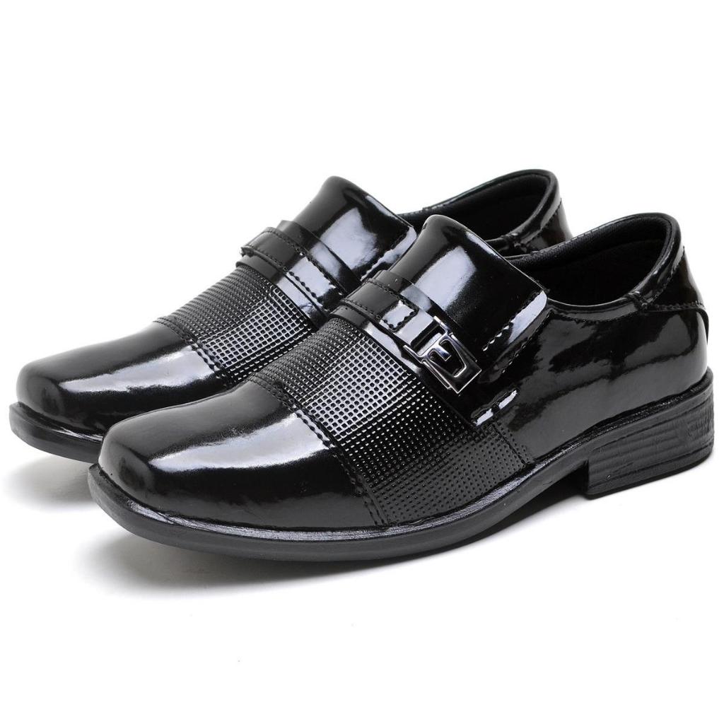 Sapato Social Elegante Linha Infantil com Sola de Borracha em Oferta na Shopee
