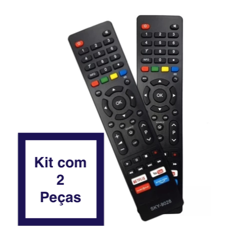 kit 2 Controle Remoto Philco Netflix Youtube GloboPlay em Oferta na Shopee