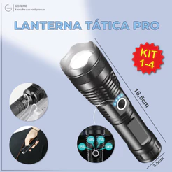Super Lanterna Titanium Led Tática Militar Recarregável USB Ultra Potente a Prova Dágua