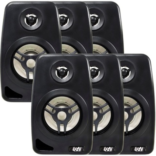 6 Caixa Som Acustica Preta Suporte Som Ambiente 70w Leson em Oferta na Shopee