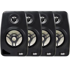 4 Caixa Som Acustica Com Suporte Som Ambiente 70w Leson