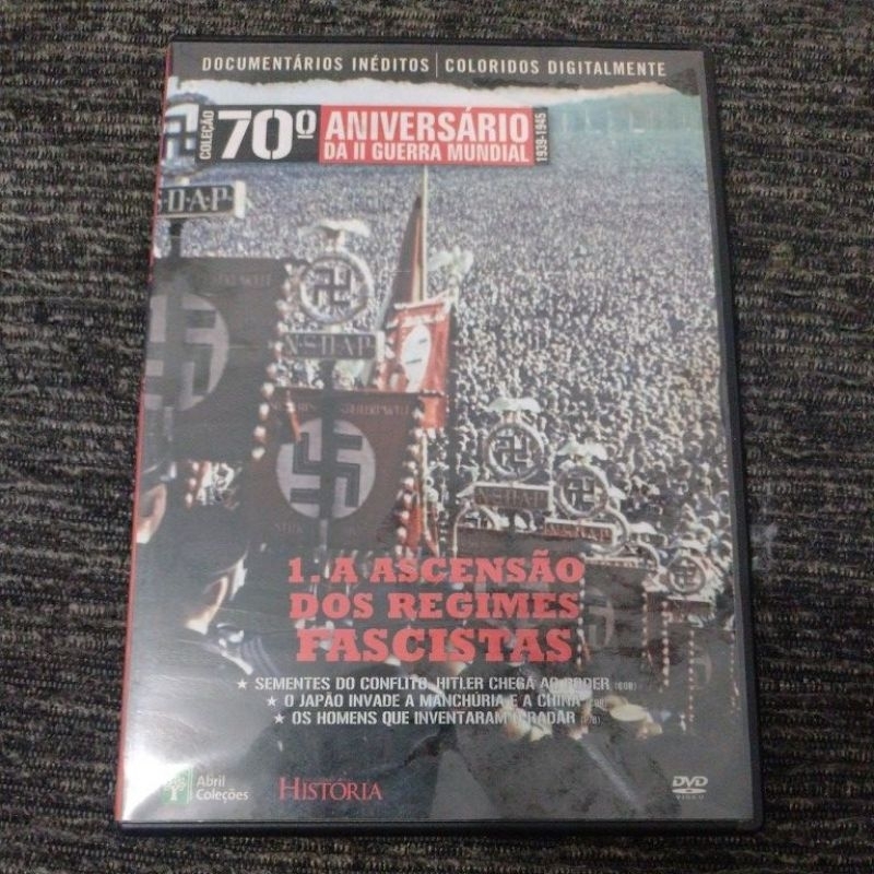 DVD Coleção Abril Editora História Coleção 70° Aniversário da II Guerra Mundial. Volume 1 A Ascenção do Regimes Fascista