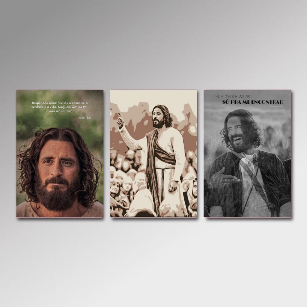 kit quadros placas decorativas THE CHOSEN - JESUS - cristão 20X30