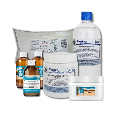 Kit Esfoliante Artesanal Faça Você Mesmo Base Essência Corante Cosmético Vegano