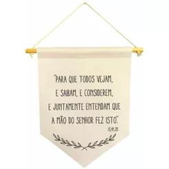 Flamula decorativa versículo Para que todos vejam... 35x25 cm