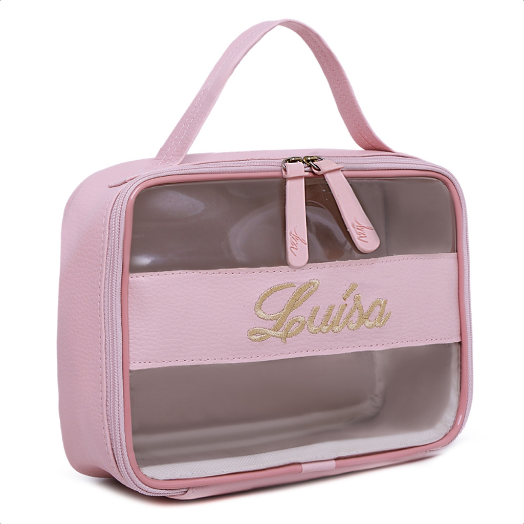 Necessaire Média Personalizada com Nome – Organizadora Viagem Maternidade Presente