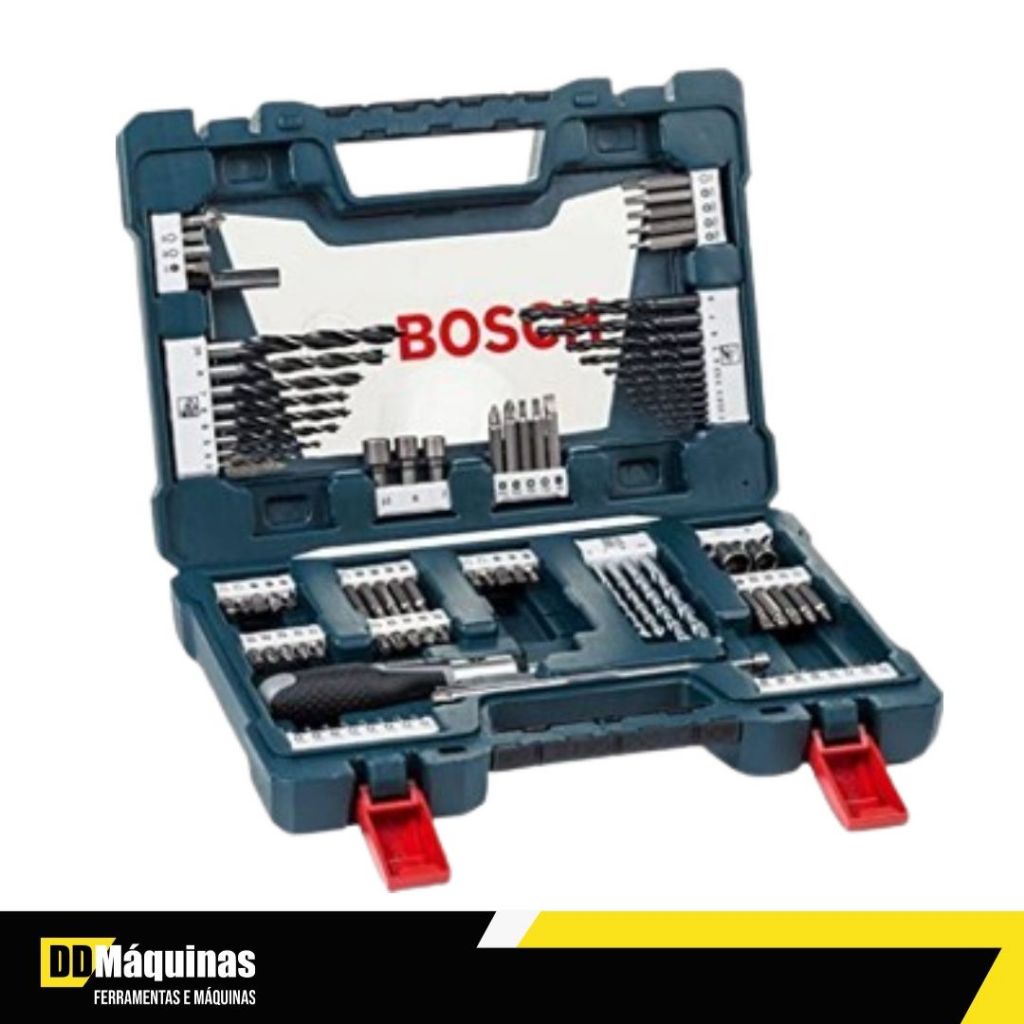 Jogo de Brocas e Ponteiras com 91 Peças - Bosch - Home & Living