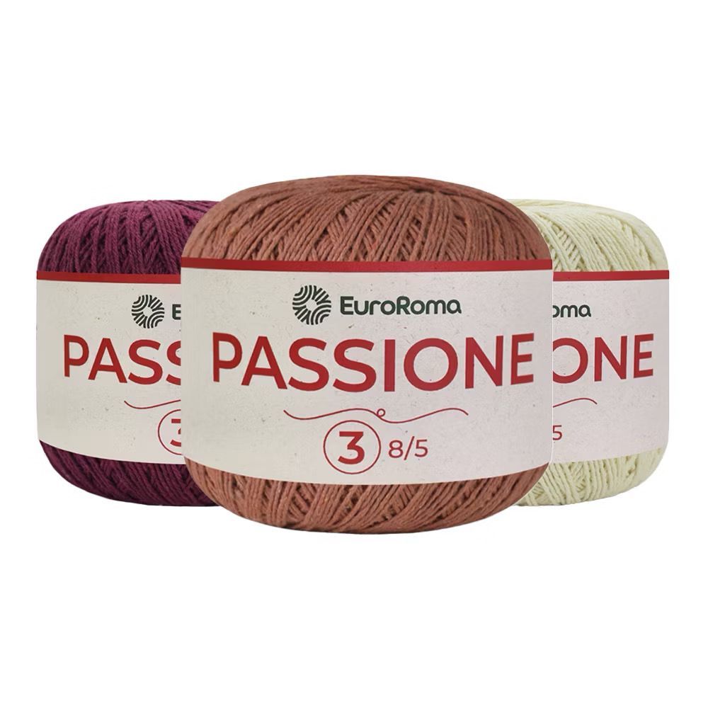 Linha Fio EuroRoma Passione Nº3 - 396 metros (Espessura Charme) 150g