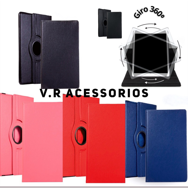 Capa Para Tablet Multilaser M10 de 10 Polegadas, Pasta Universal Tablet 10 Polegadas Couro giratoria Todas Marcas