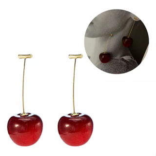 [ SEMI JOIA ] Brincos Cherry Cereja Delicada Banho Ouro 18k Anti Alérgico Acessórios Femininos em Oferta na Shopee