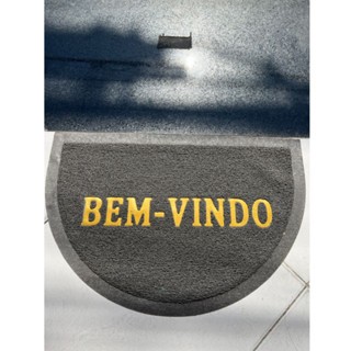 Tapete Capacho 58cm x 38cm Bem Vindo Tapete De Porta Entrada Meia Lua Antiderrapante em Oferta na Shopee