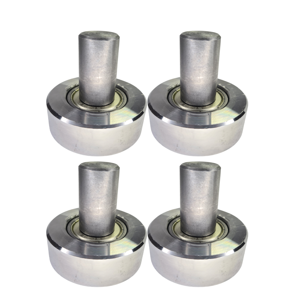 Kit 04 Rolamentos Guia De Ferro Trilho Portão Correr 44 Mm