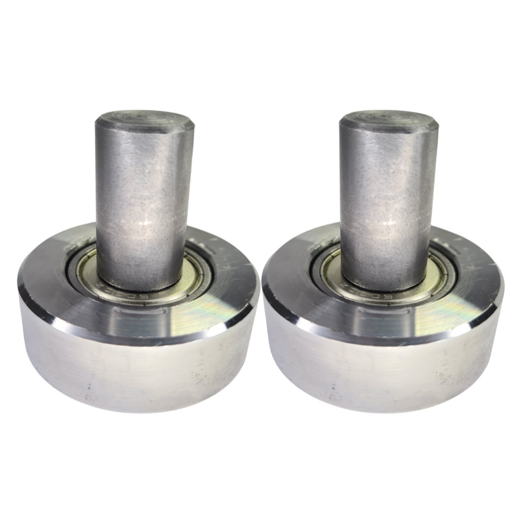 Kit 02 Rolamentos Guia De Ferro Trilho Portão De Correr 42mm