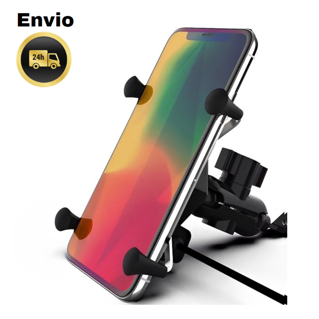 Suporte Para Motocicletas Usb Pra Carregador 360 Rotação Sup-8005