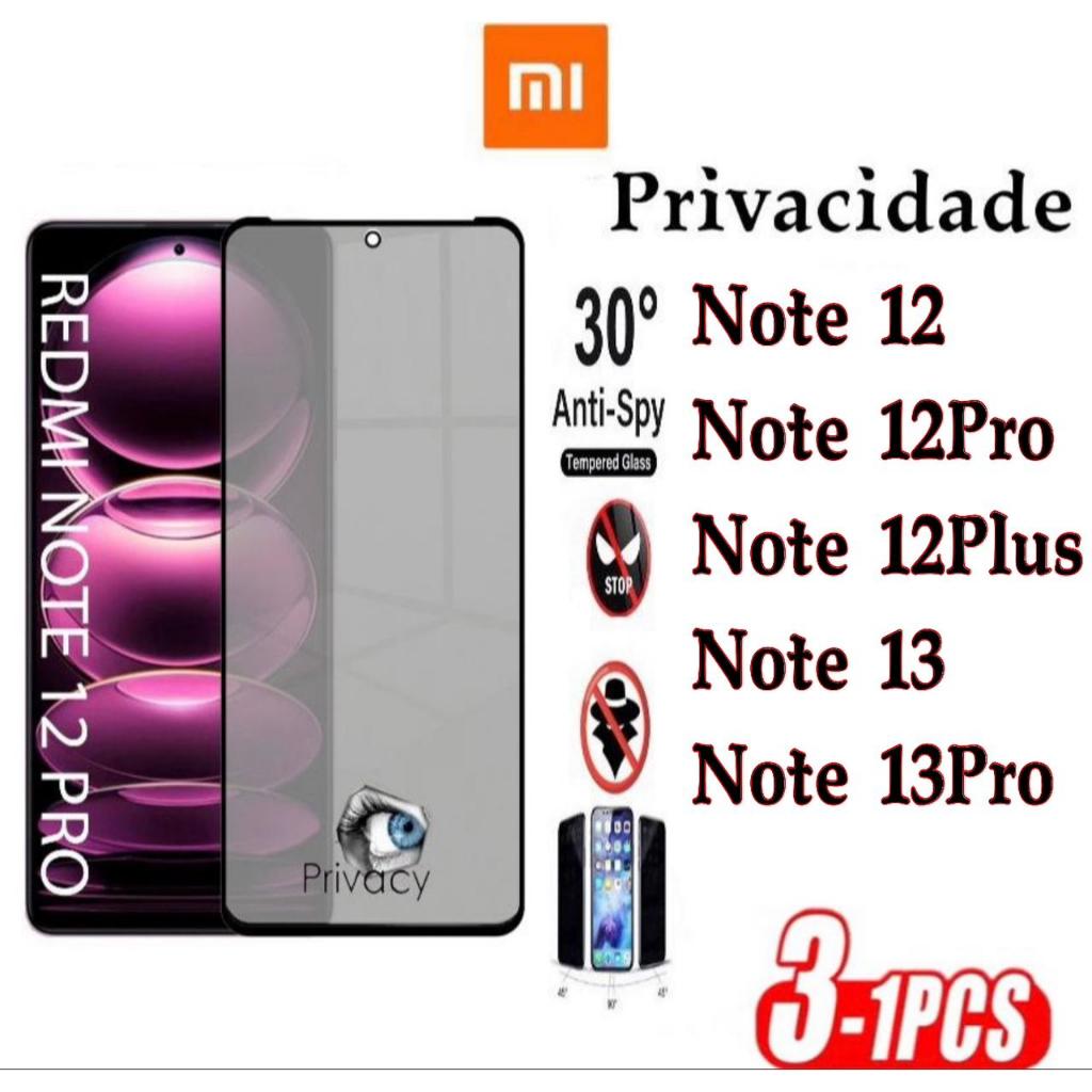 Película Privacidade 3D Anti Spy XIAOMI REDMI Note 12 Note 12Pro Note 12ProPLUS NOTE 13 NOTE 13PRO em Oferta na Shopee