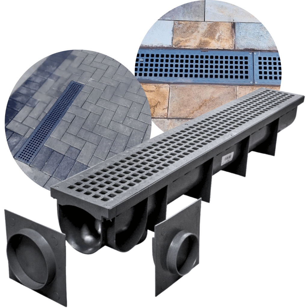 Ralo Linear Calha Para Piso Com Grelha Mallton 1,00x15cm