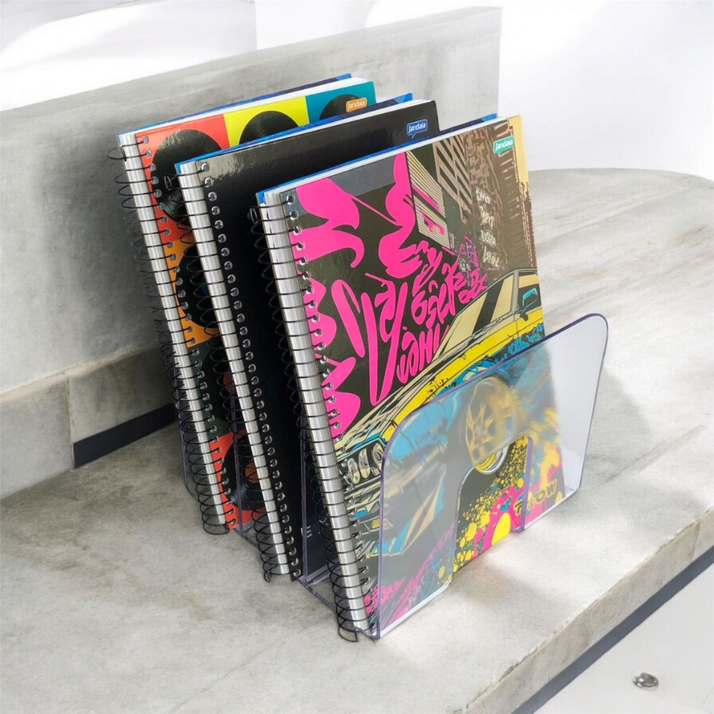 Organizador Multiuso Acrílico Gavetas Estantes Suporte Para Livros e Bolsas Com DIvisórias