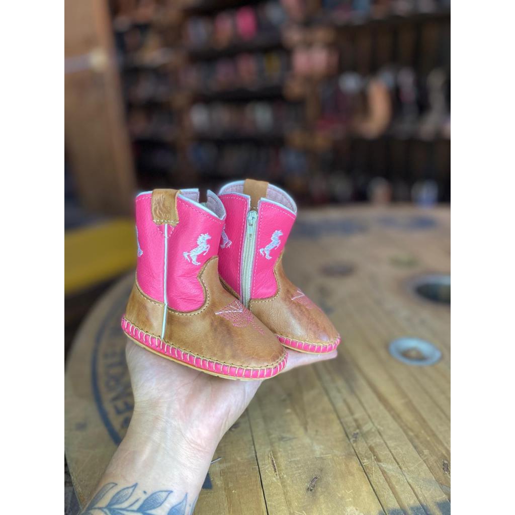 Bota Texana Infantil De Couro