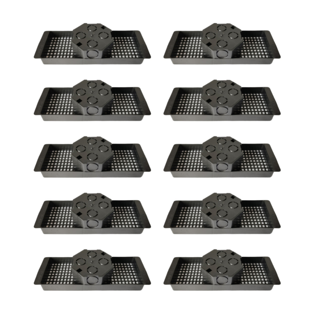 10 Caixa Caixinha De Luz Para Teto Com Suporte Laje 25cm Preta Construção - Promoção
