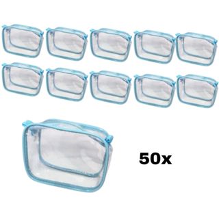 Kit com 50 mini necessaire Transparente 15x12 em Oferta na Shopee