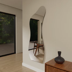 Espelho 150cm x 60cm 170cm x 70cm Orgânico Decorativo Corpo Inteiro Chão Quarto Sala Banheiro Moderno Luxo Lançamento