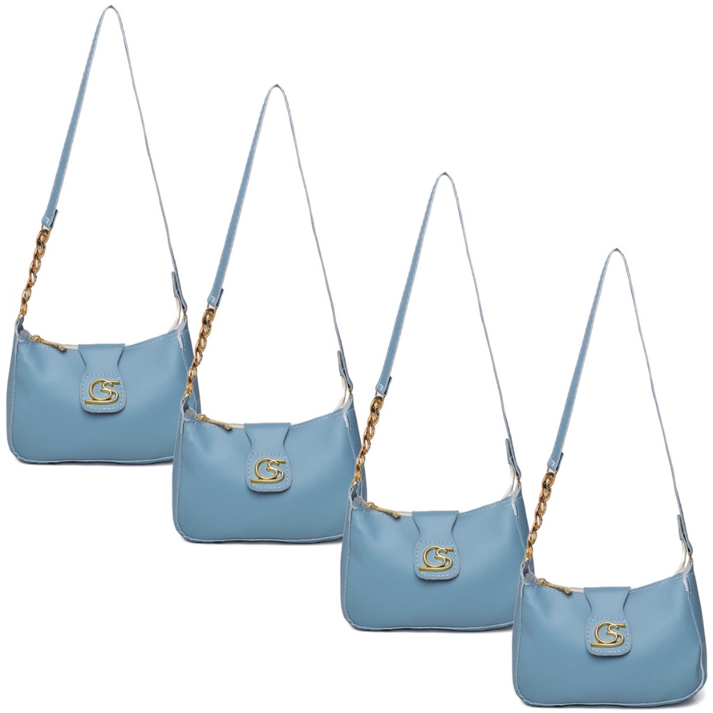 Kit 4 Bolsas Gaby Show Meia Lua Bolsa Tiracolo Feminina Pequena, Zíper, Bolsa De Festa, Chique, Luxo