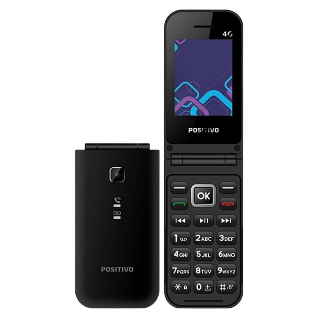 Celular Positivo P51 Função Modem 4G Câmera Traseira Rádio FM Botão SOS Dual SIM - Pret