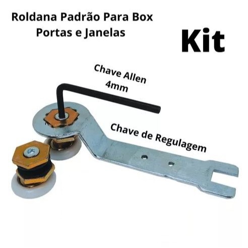 KIT ROLDANA 3/4(19mm)  PARA BOX/JANELA/PORTA