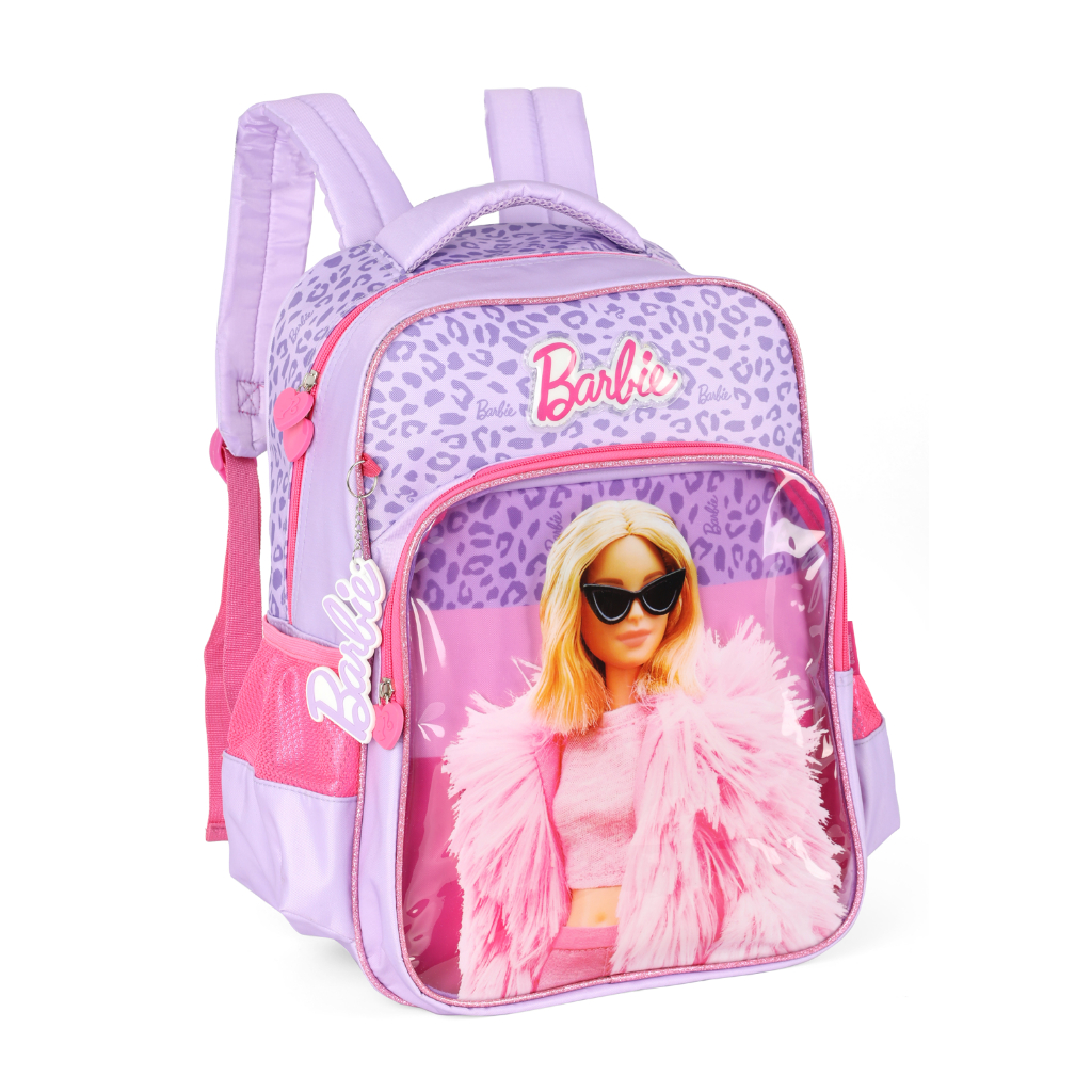 Detalhes do Mochila de Costas Escolar Barbie Fashion - Luxcel