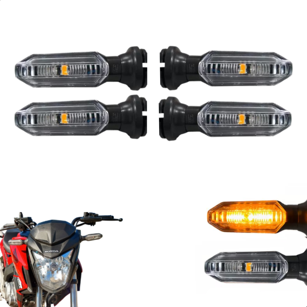 Pisca Seta Gvs Led Cristal Para Cg Titan 2014 Kit 4 Unidades em Oferta na Shopee