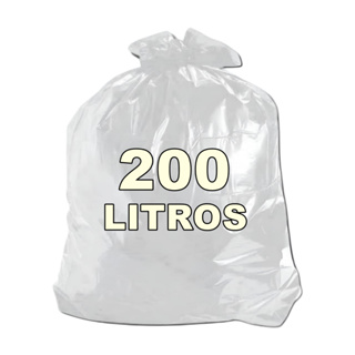 Saco De Lixo Transparente 200l Reforçado 5 Micra 100 Unid em Oferta na Shopee