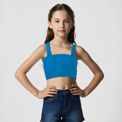 Cropped Infantil e Juvenil com Alça Grossa - Várias Cores