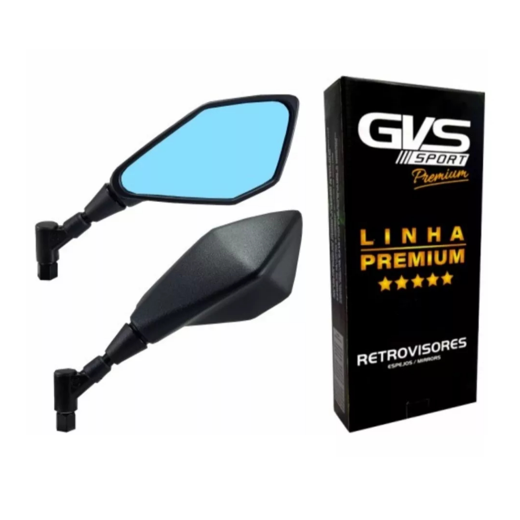 Par Retrovisor Original Gvs Kawasaki Z400 Giro 360 Convexo Azul GVS 8292