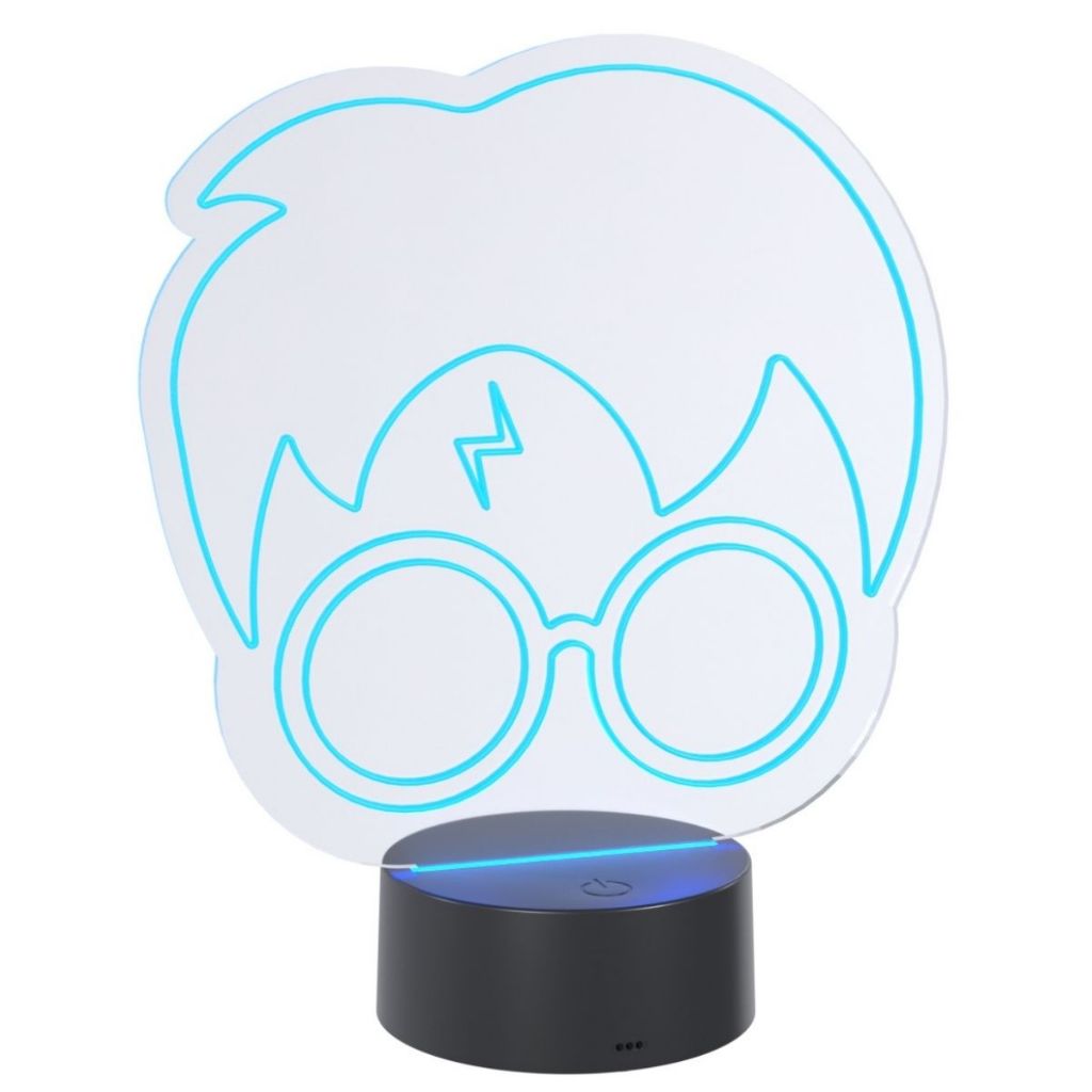 Abajur Placa Luminosa Luminária Decorativa de Mesa Tema Harry Potter Relíquias