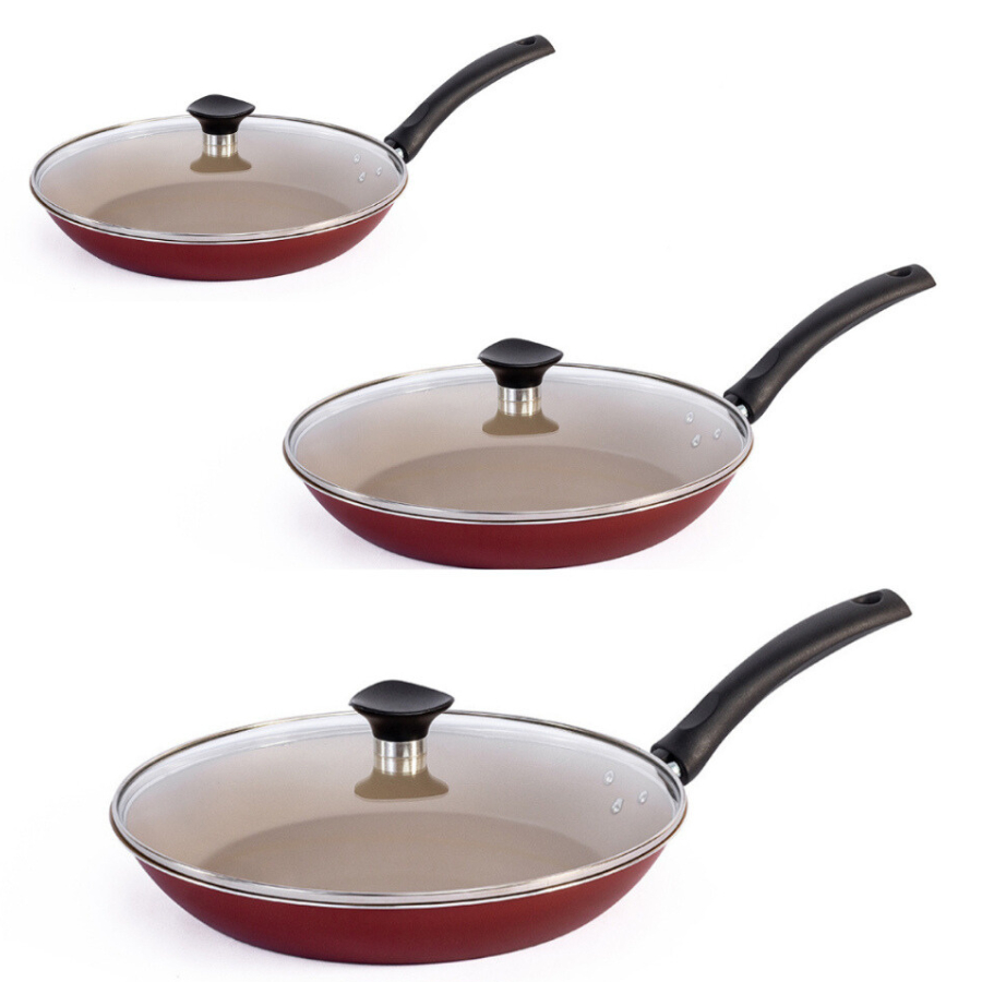 Jogo 3 Frigideiras Tramontina 20cm 24cm 28cm Antiaderente Em Alumínio em Oferta na Shopee