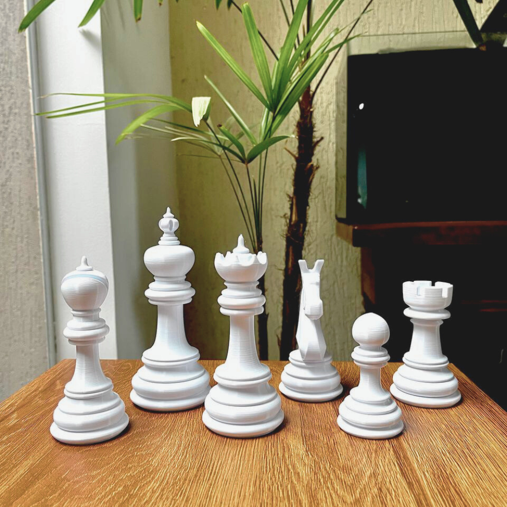 Peças de Xadrez Decorativas Brancas em Oferta na Shopee