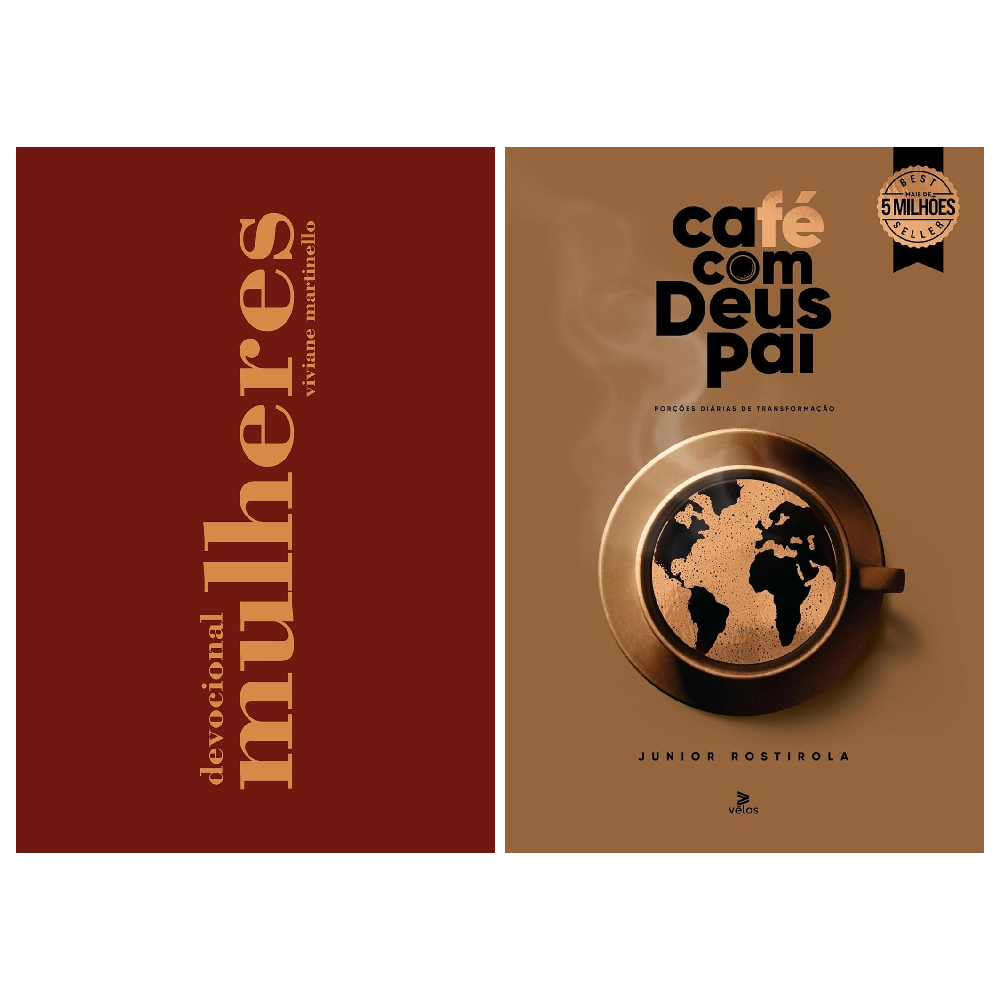 Kit Devocionais 2025 - Café com Deus Pai: Porções Diárias de Transformação + Mulheres, de Viviane Martinello