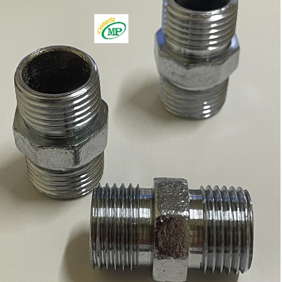 5 Niples Em Aço Inox Rosca Externa 1/2 em Oferta na Shopee