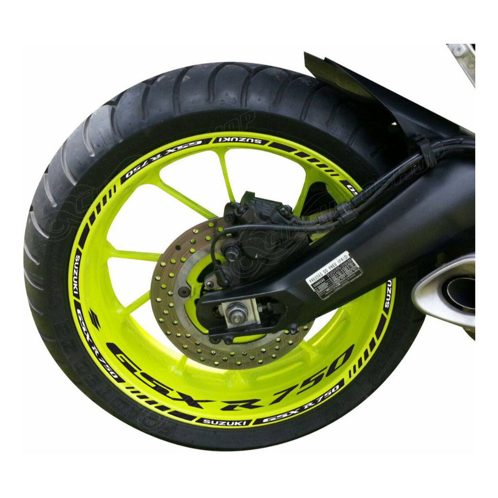 Friso + Adesivo Interno Roda P1 Moto Suzuki Gsx R 750 Srad