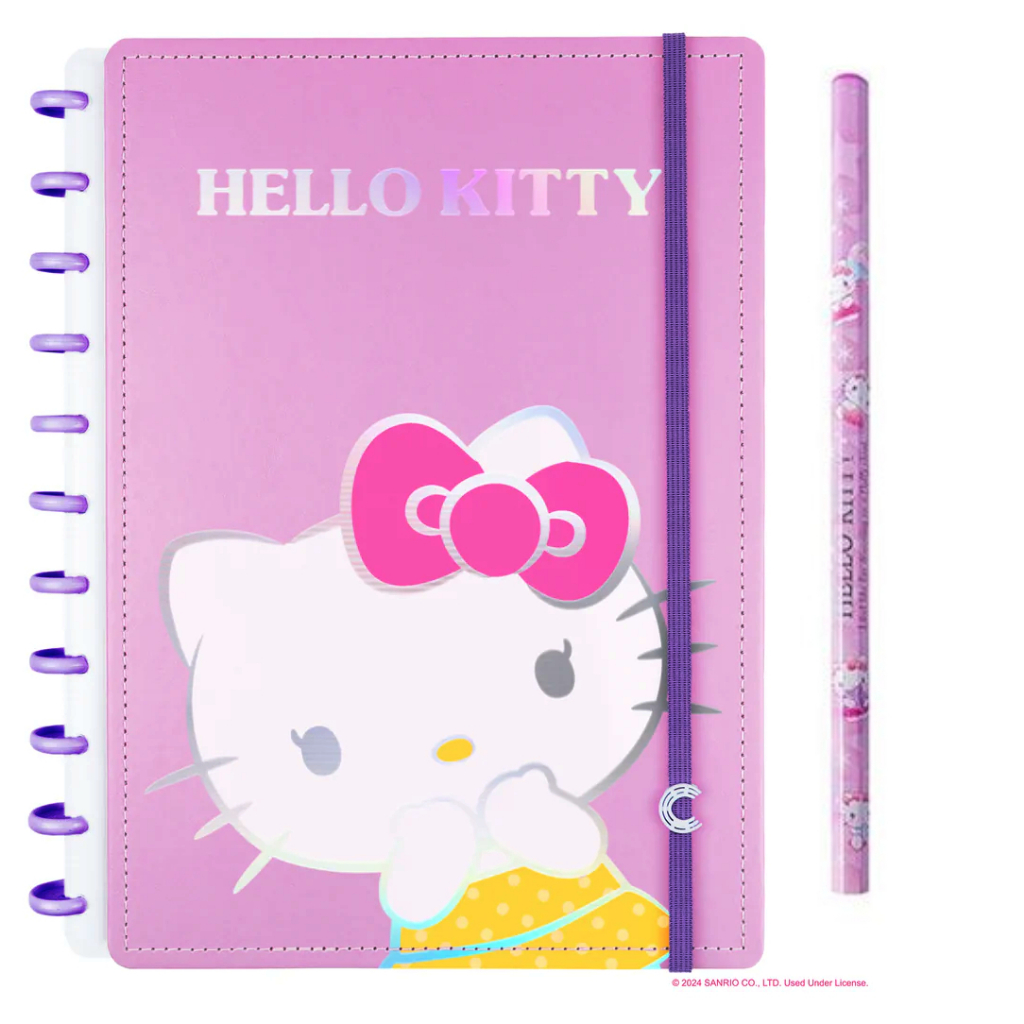 Caderno Inteligente Hello Kitty Grande + Lápis Hello Kitty