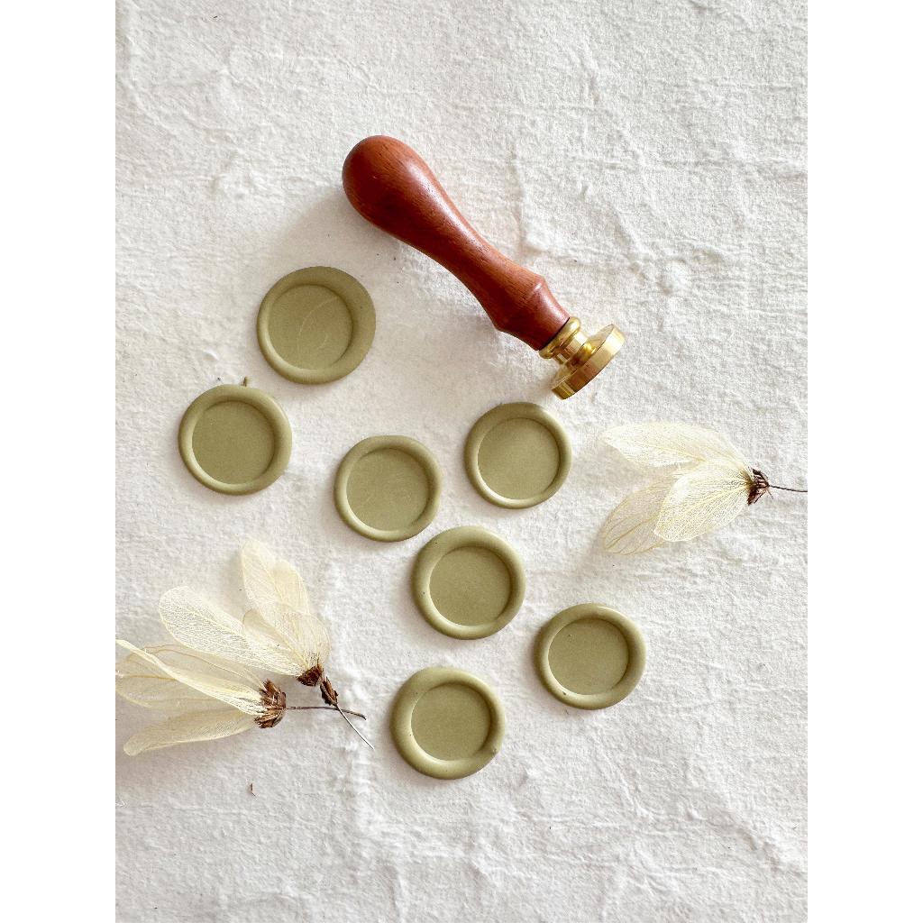 Lacres de cera Cor Verde Orégano 50un convite de casamento - Envio Imediato