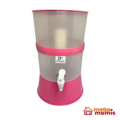 Bebedouro Filtro para Agua Rosa c/ 1 Refil Vela Universal
