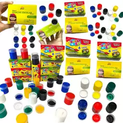 10 Cx Tinta Guache 15ml Tempera 6 Cores Pintura Aquarela Atacado Kit Escolar Infantil Lembrancinha